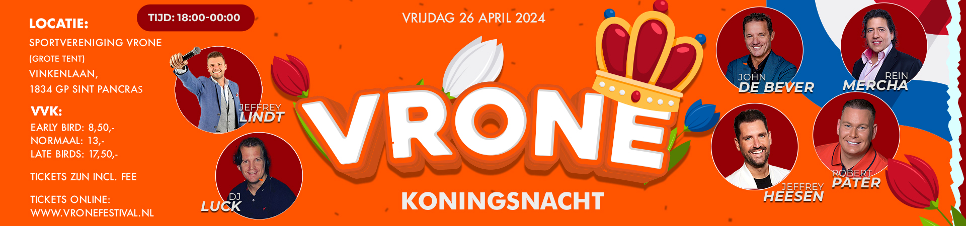 Vrone Festival Koningsavond tickets 2024