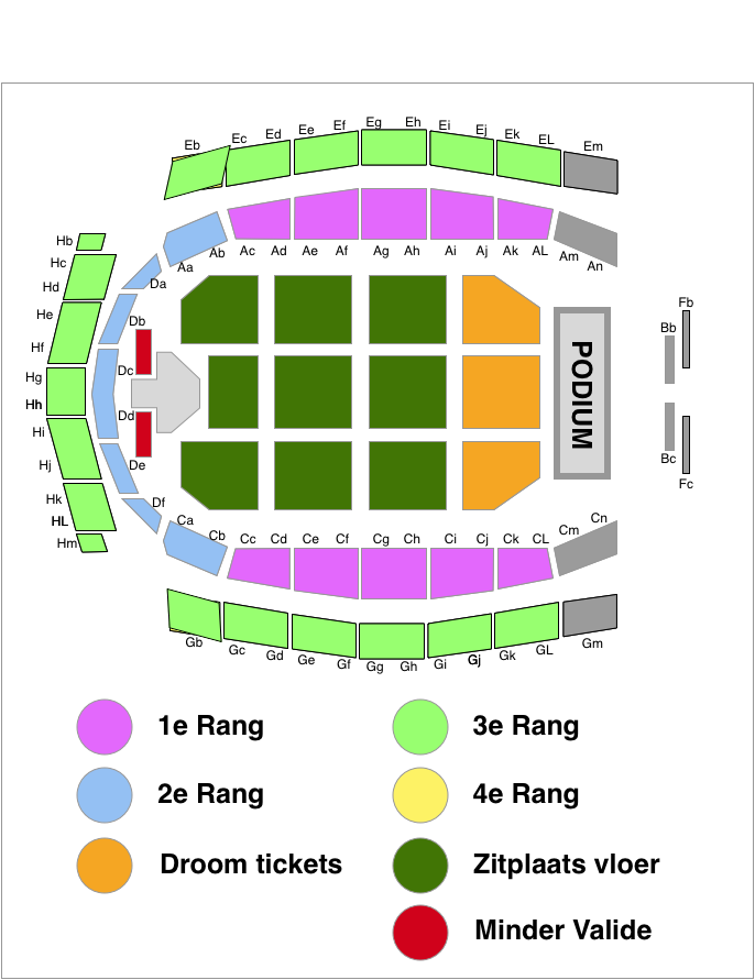 Ahoy Gi-Ga Gantische Kerstshow stoelenplan